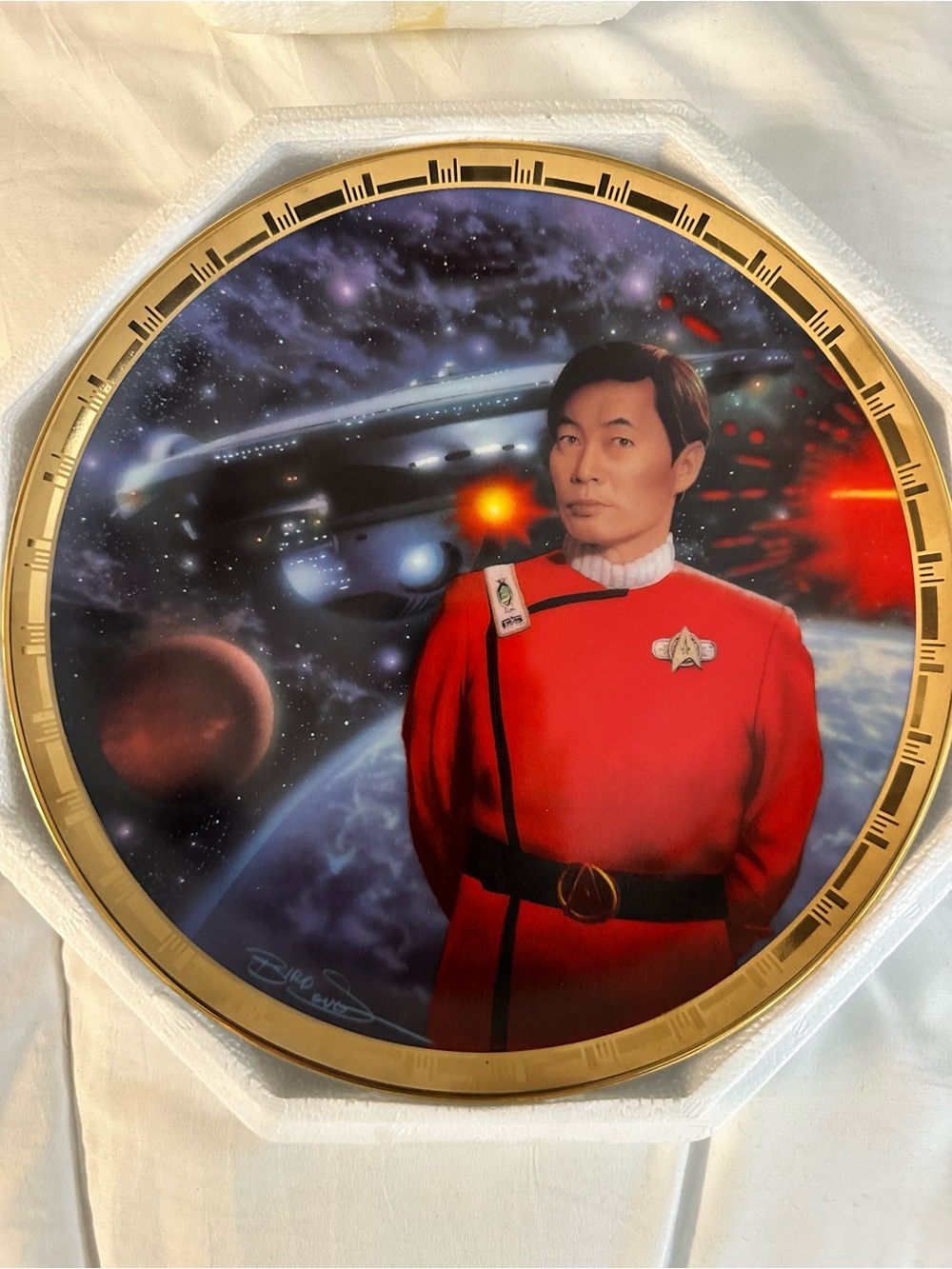 Captain Sulu  & The U.S.S. Excelsior from The Power of Command Plate Collection.